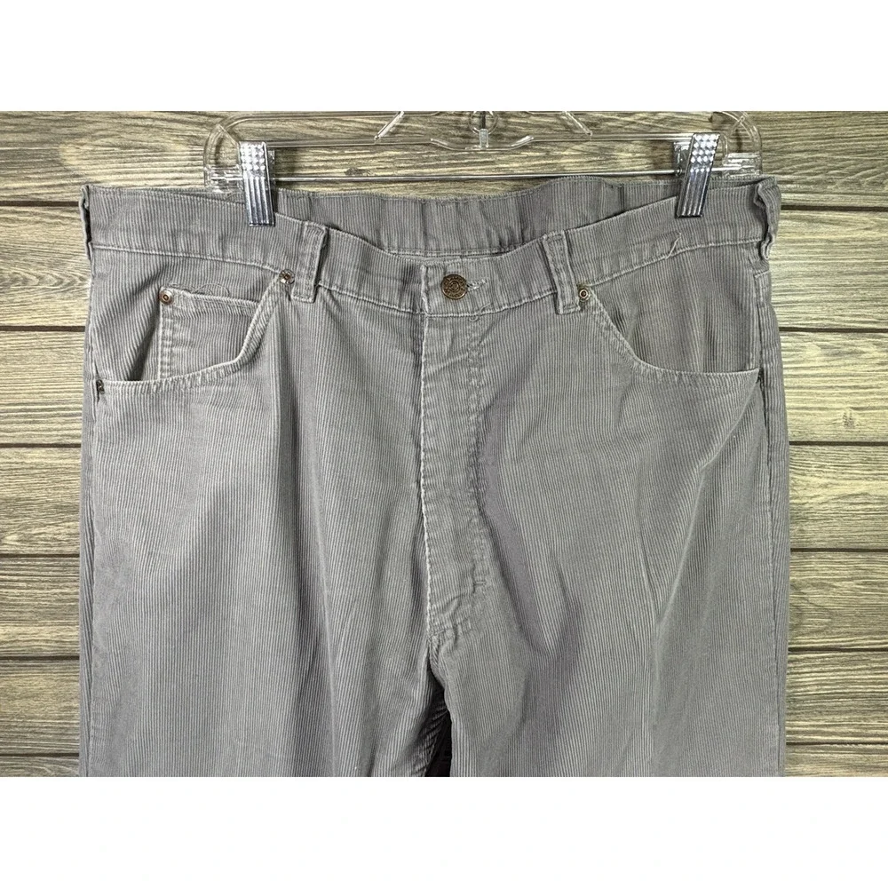 Vintage Roebucks Corduroy Pants Mens 38x32 Gray Tagged Made In USA Workwear